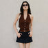 FU_FRESH_UP_Cable_Knit_V-neck_Backless_Slimming_Women&