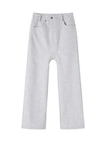 RUN TO THE FUTURE Minimalist Vintage Low Waist Zipper Pocket Office Womens Straight Pants
