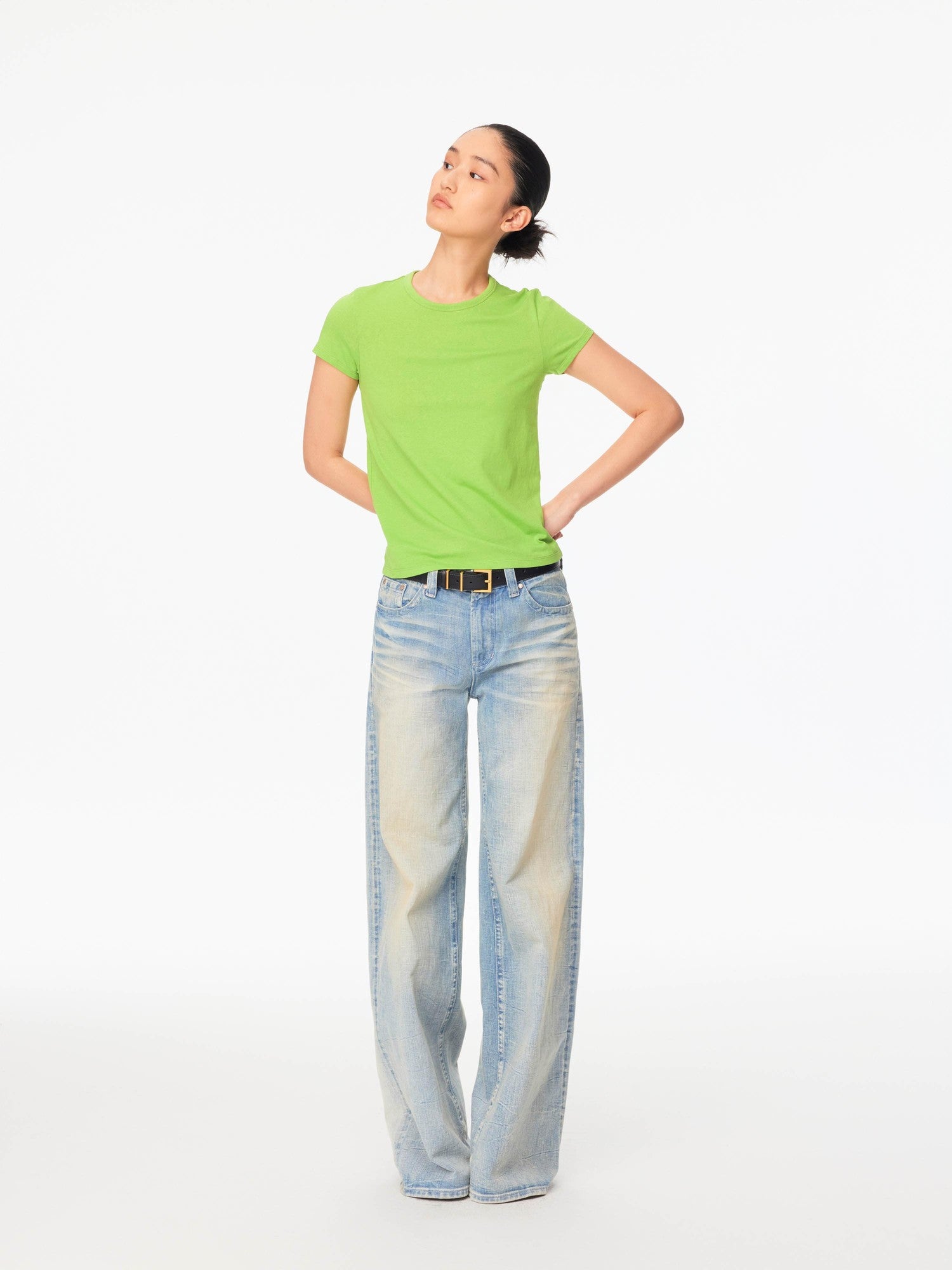Northbutsouth Dusty Rose Whisker Fade Wave Wash Red Selvedge Women&