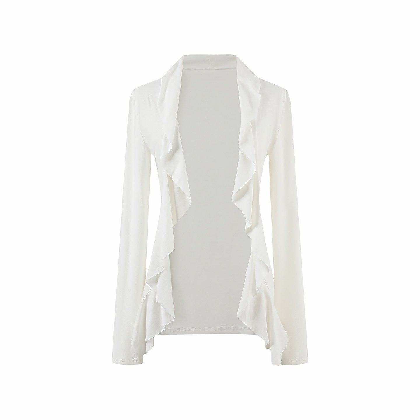 7Shiftin Two Piece V-neck Long Sleeve Casual Layered Set Women White Gray Blouses
