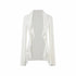 7Shiftin Two Piece V-neck Long Sleeve Casual Layered Set Women White Gray Blouses