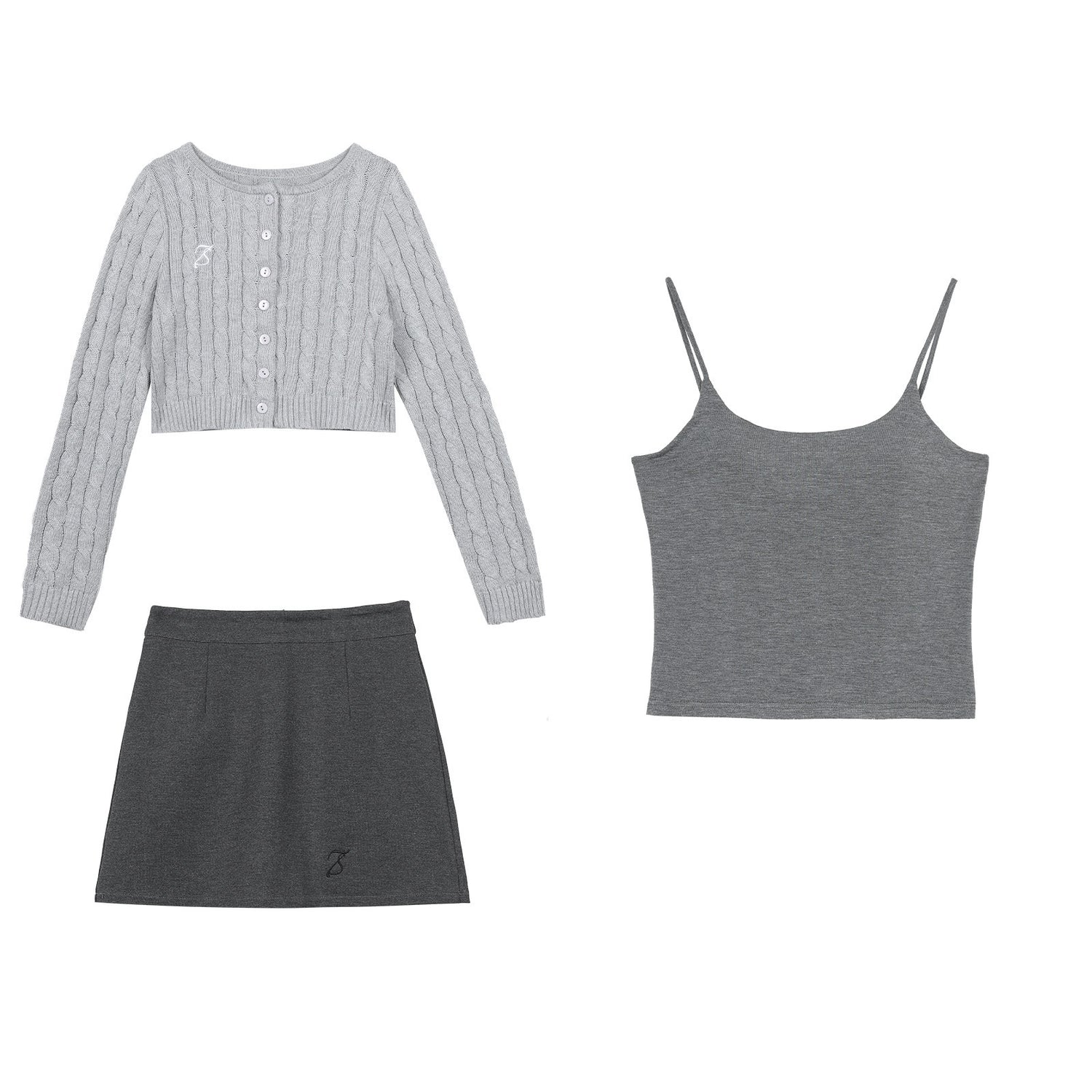 7Shiftin Crop Two Piece Casual Short Length Layered Set For Women Blue White Shirts