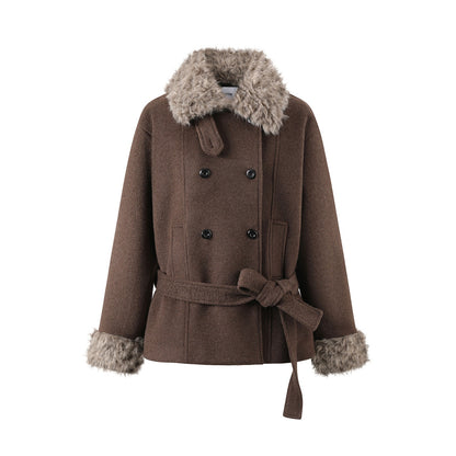 7Shiftin_Warm_Waist_Cinched_Casual_Mid_Length_Fur_Collar_Double_Breasted_Brown_Coats_MISSTT
