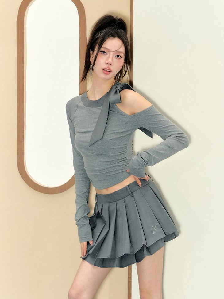 7Shiftin Elegant Matching Two Piece For Young Women S M L Top &amp; Skirt Sets