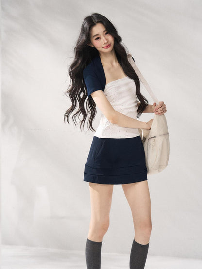 7Shiftin Ensemble chic à taille haute composé d&