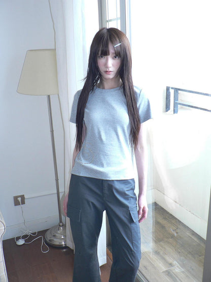 ang project Swirl Studded Crewneck Slim Fitted Women&