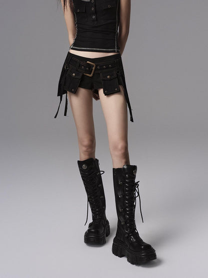 Low pixel Stretch Low Waist Button Fly Slim Straight Casual Women Cotton Denim Shorts