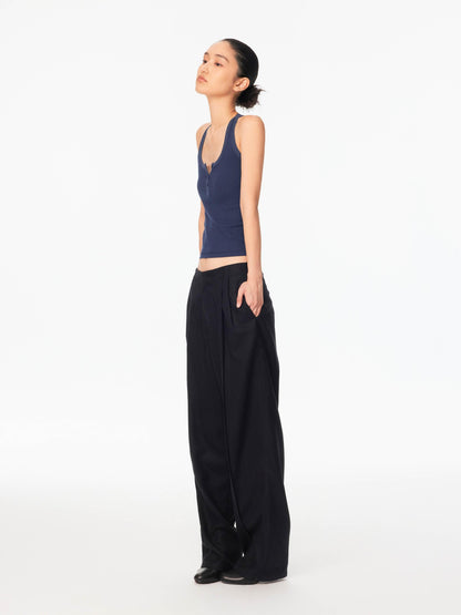 Northbutsouth Ribbed Slim Fit Multi Button Racerback Women&