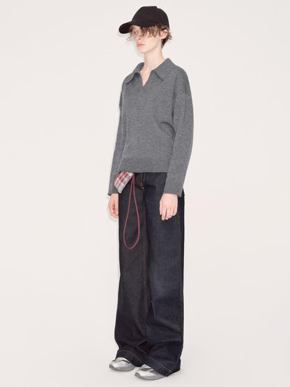 RUN TO THE FUTURE Comfort Cotton Blend Low Rise Long Length Dark Raw Denim Classic Straight Jeans