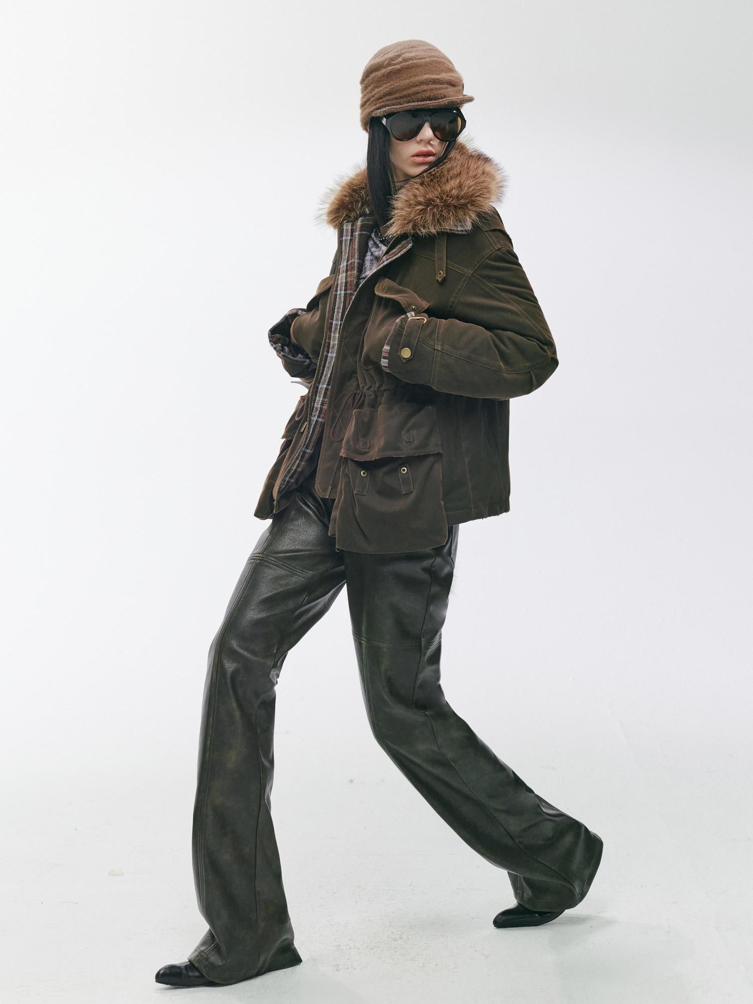 2th Desire 90 Percent White Duck Down Warm Studded Casual Turn Down Collar Down Jackets
