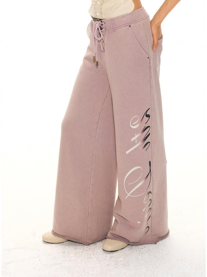 2th Desire Asymmetric Letter Print Leopard Patch Women&