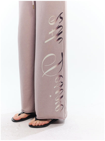 2th Desire Asymmetric Letter Print Leopard Patch Women&