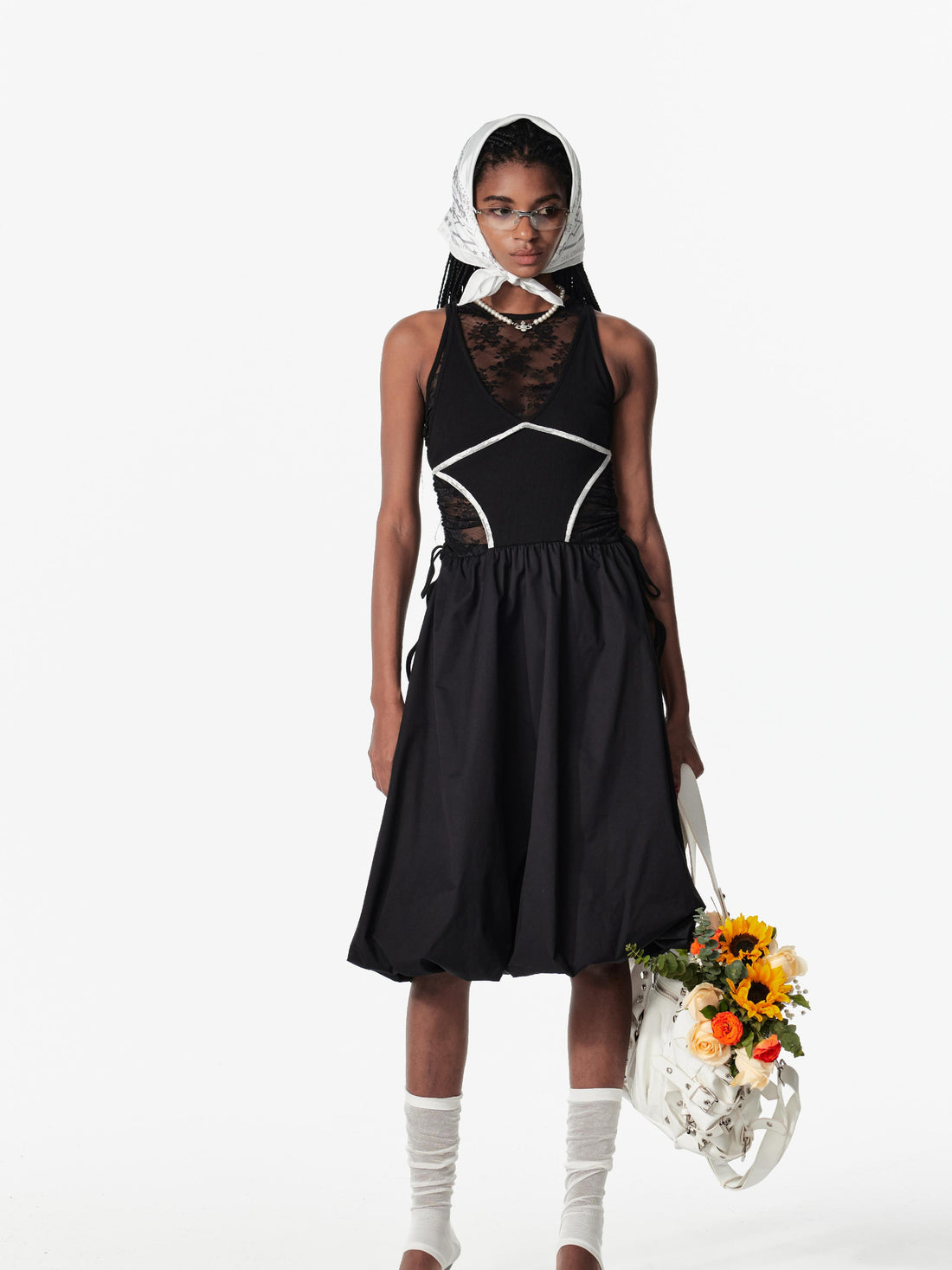 2th Desire Backless Mesh Cut Out Wrap Corset Black Dress