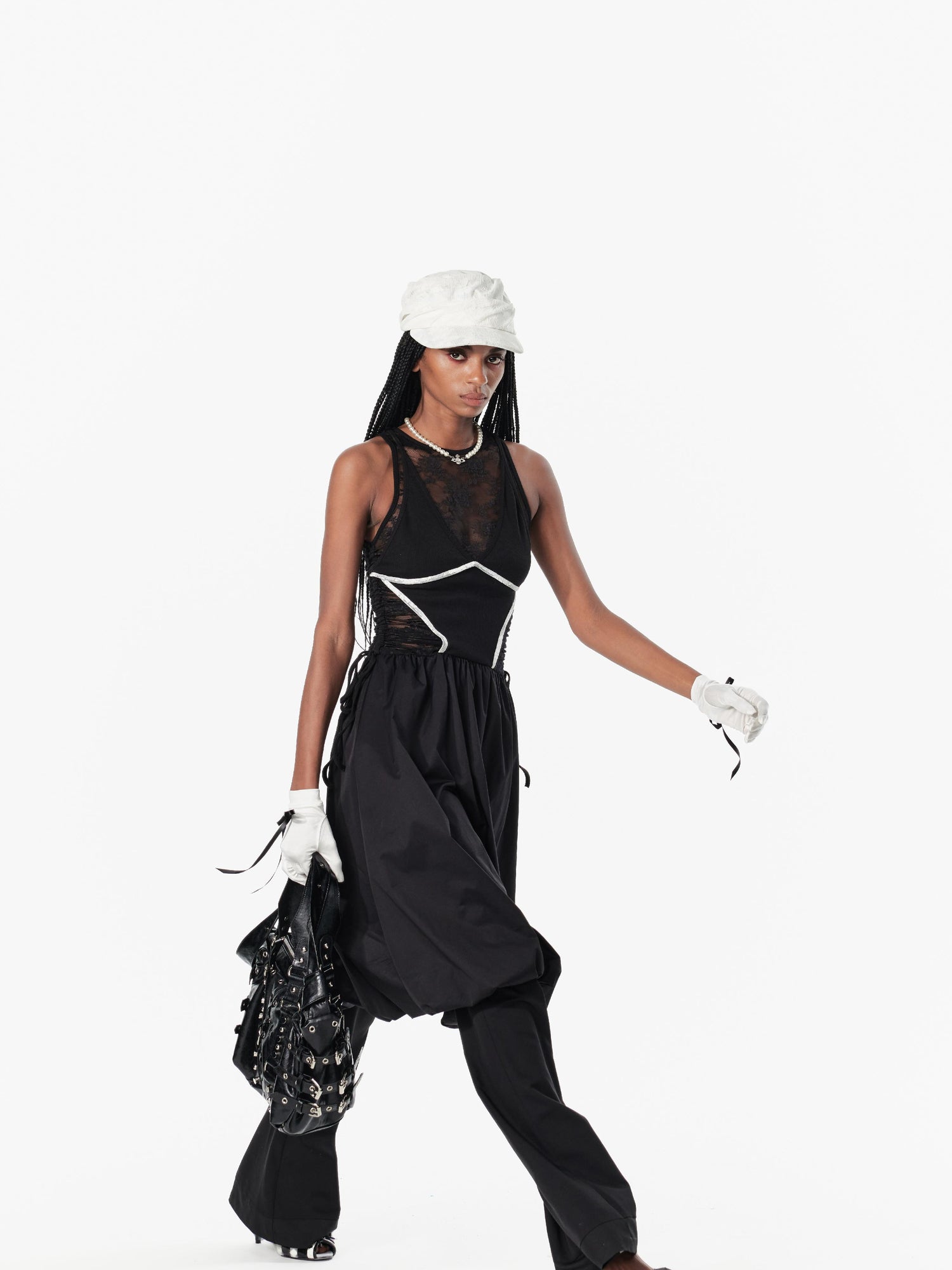 2th Desire Backless Mesh Cut Out Wrap Corset Black Dress