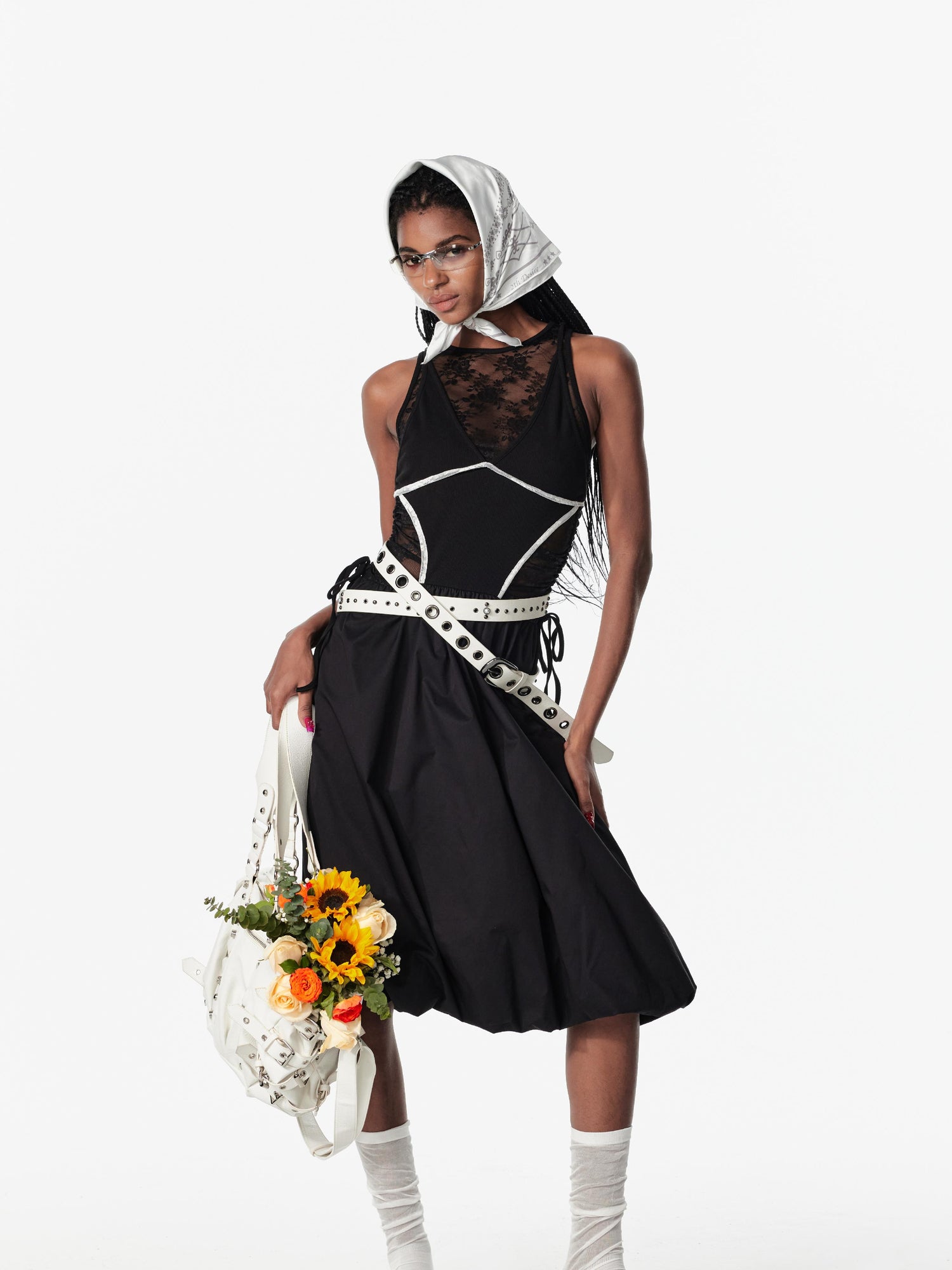 2th Desire Backless Mesh Cut Out Wrap Corset Black Dress