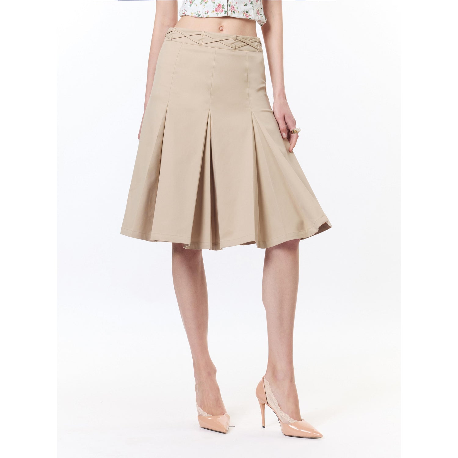 2th_Desire_Camouflage_Pleated_Punk_Low_Waist_Women&