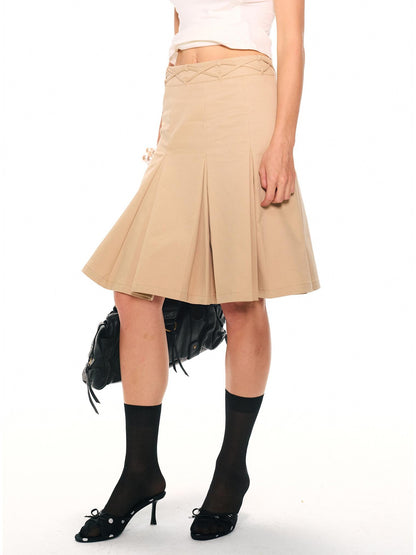 2th Desire Camouflage Pleated Punk Low Waist Women&