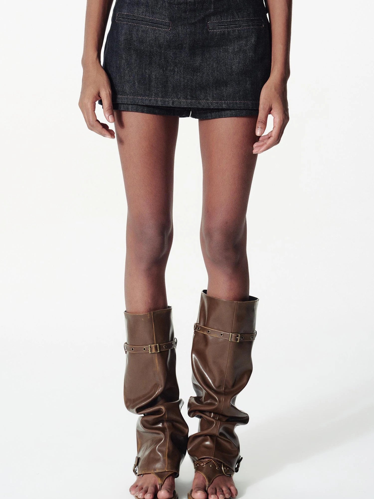 Chunky Detachable Punk Sandals With Studded Straps And Adjustable Cuffs