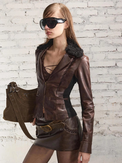 2th Desire Detachable Design Stretch Punk Slim Fit Women Zip Front Two Piece Suit