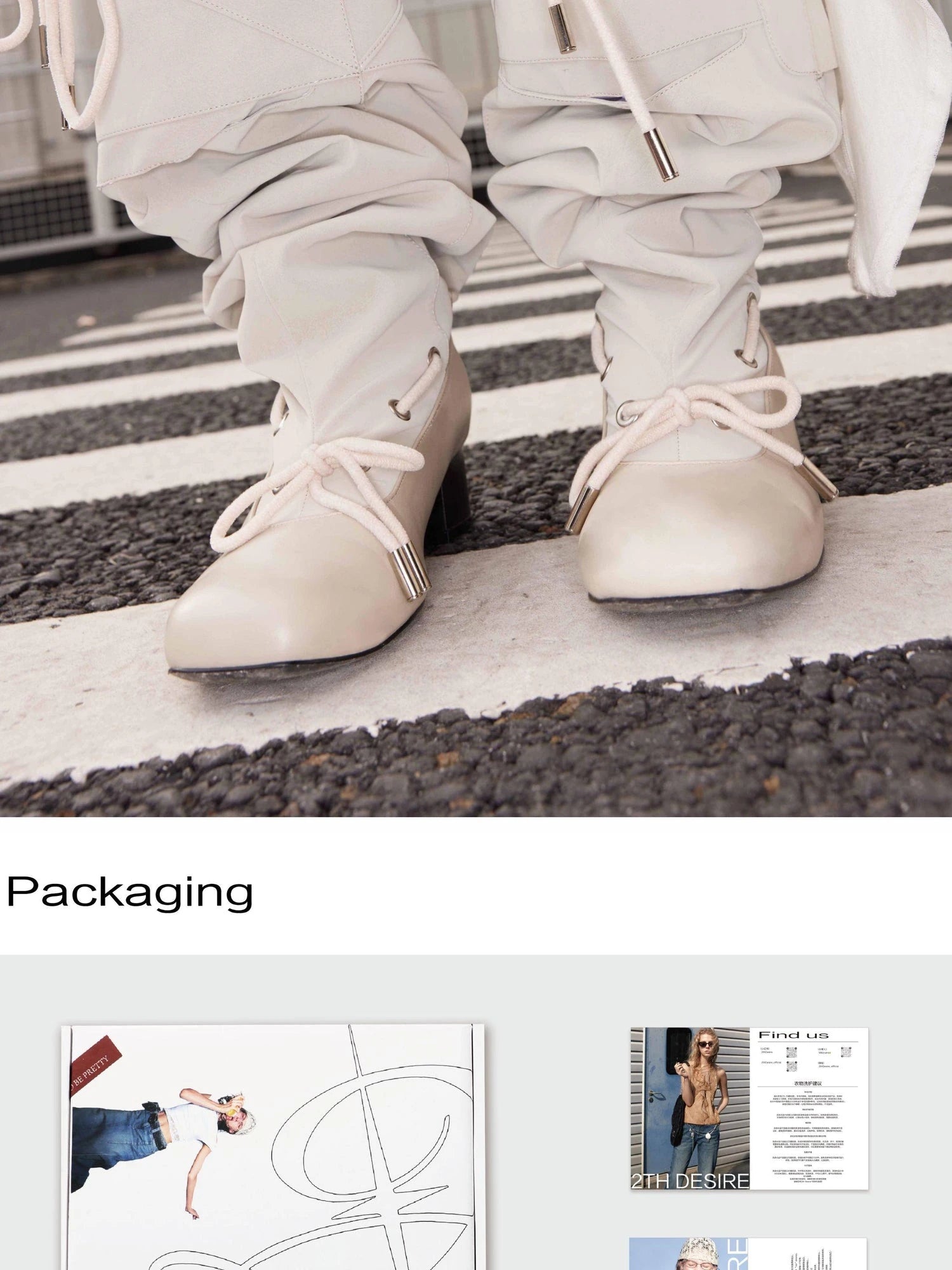 Detachable Faux Fur Collar Stacked Ballet Boots