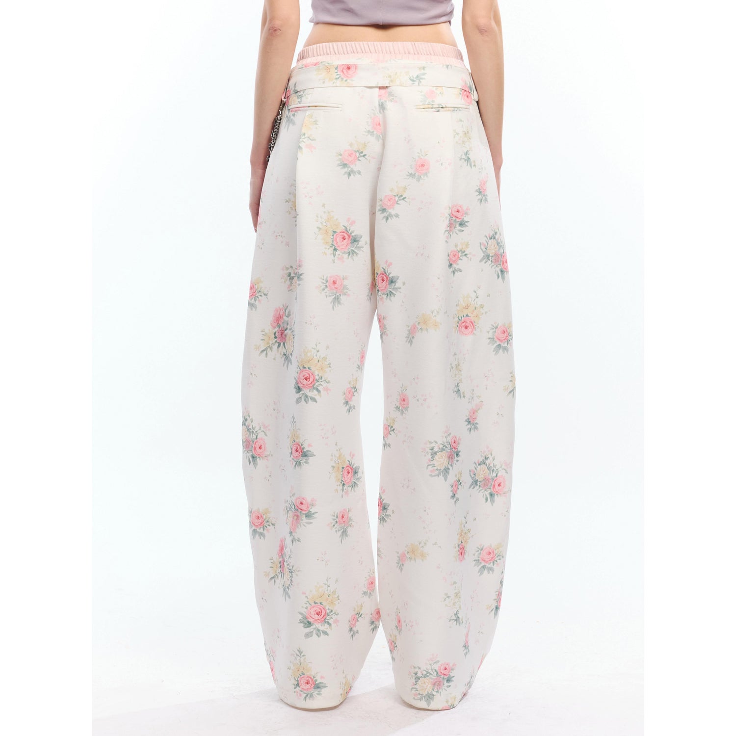 2th_Desire_Floral_Patchwork_Double_Waist_High_Waist_Women&