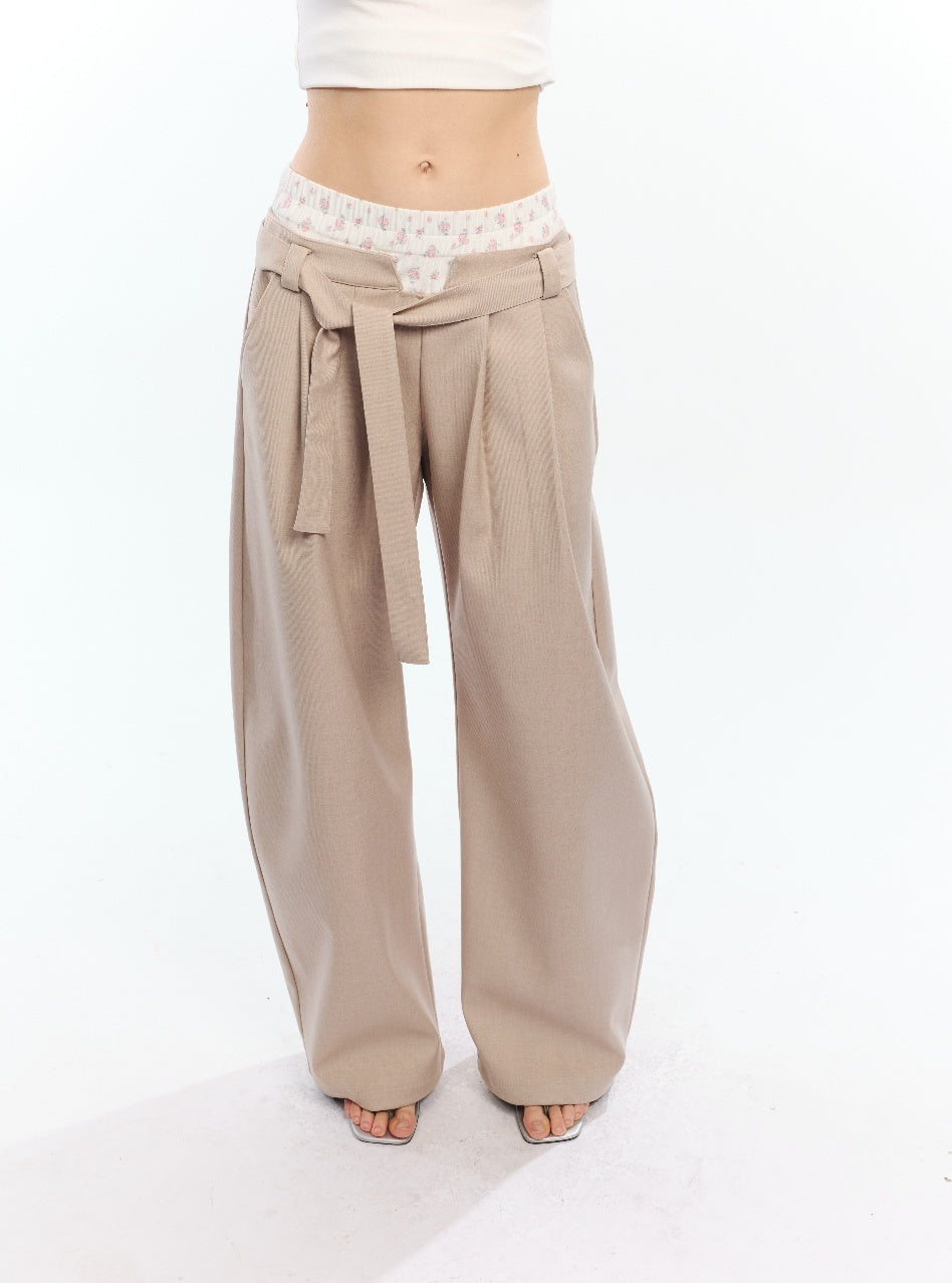 2th_Desire_Floral_Patchwork_Double_Waist_High_Waist_Women&