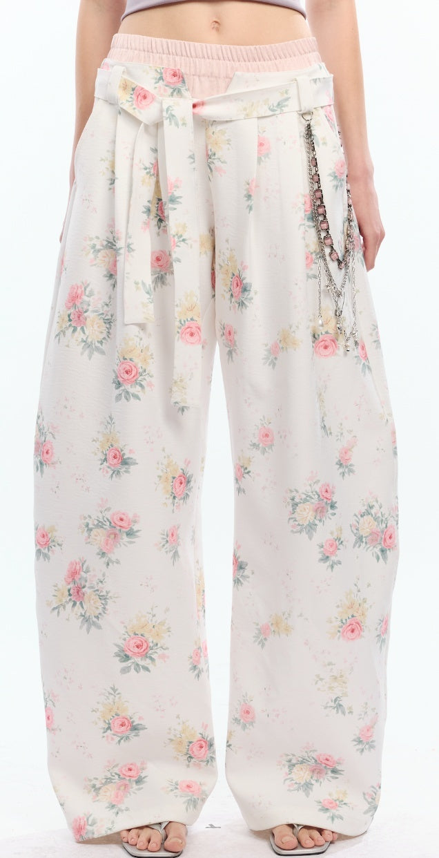 2th_Desire_Floral_Patchwork_Double_Waist_High_Waist_Women&