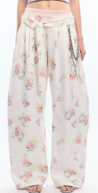2th_Desire_Floral_Patchwork_Double_Waist_High_Waist_Women&