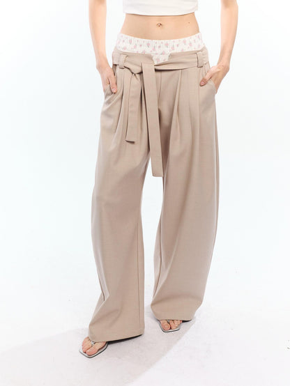 2th Desire Floral Patchwork Double Waist High Waist Women&
