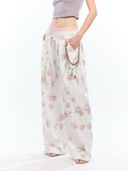 2th Desire Floral Patchwork Double Waist High Waist Women&