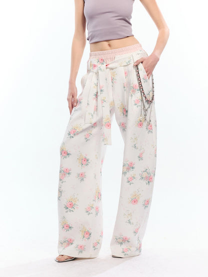 2th Desire Floral Patchwork Double Waist High Waist Women&