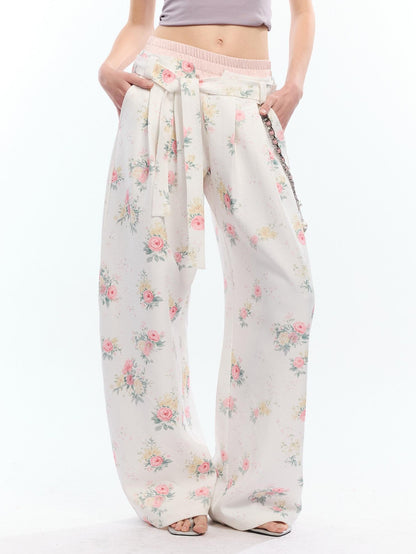2th Desire Floral Patchwork Double Waist High Waist Women&