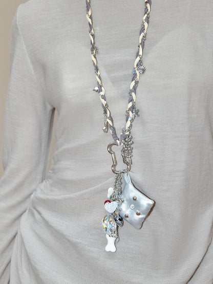 2th Desire Handmade Punk Chunky Knit Layered Statement Necklace