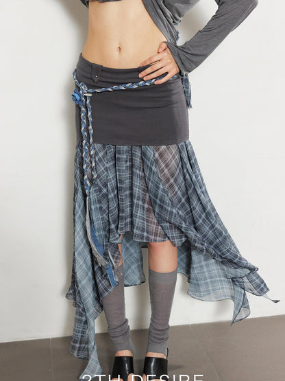 2th Desire Handwoven Linen Bohemian Beaded Stone Rope Belt