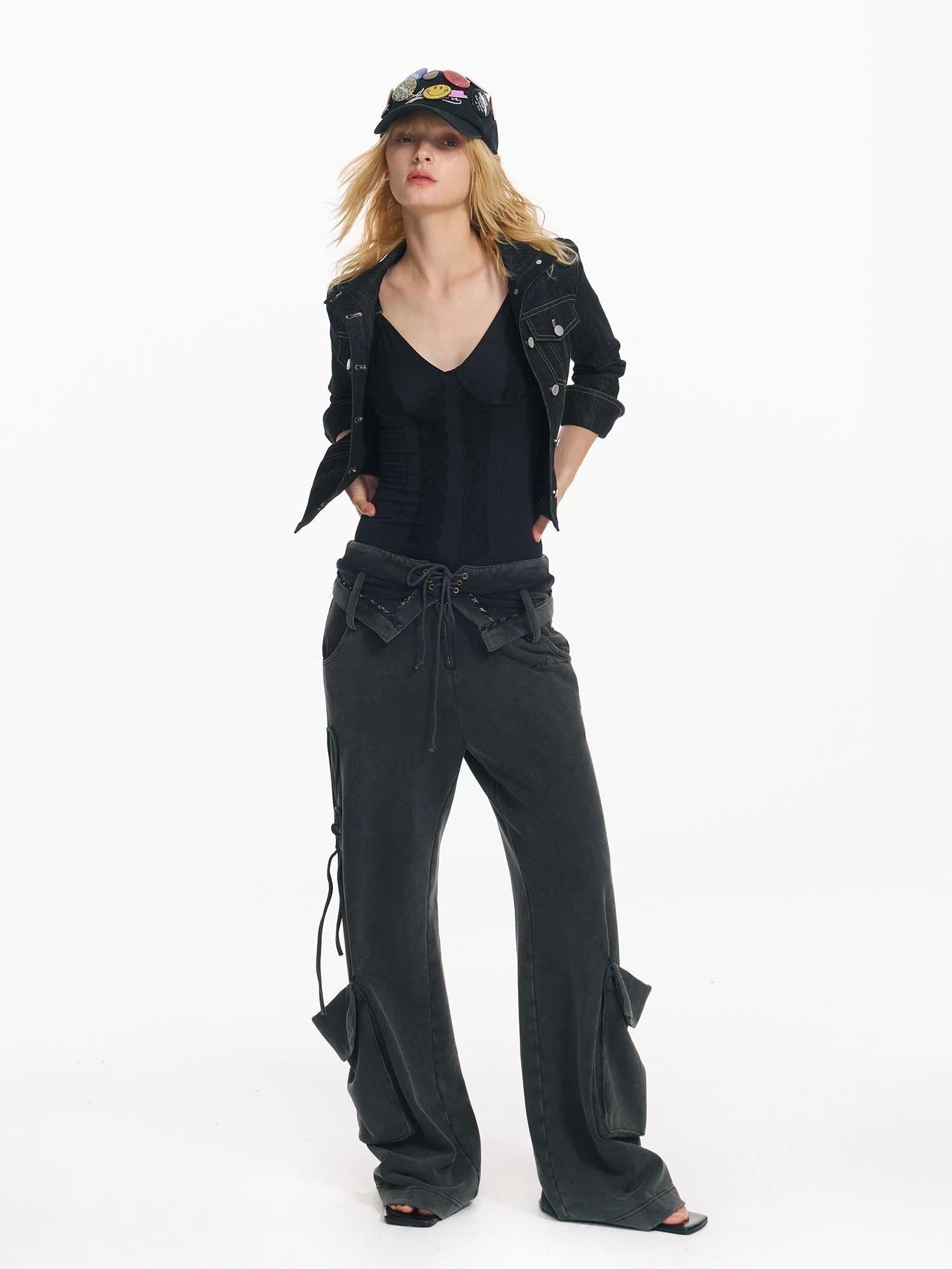 Lace Embroidered Slim Corset Camisole Top
