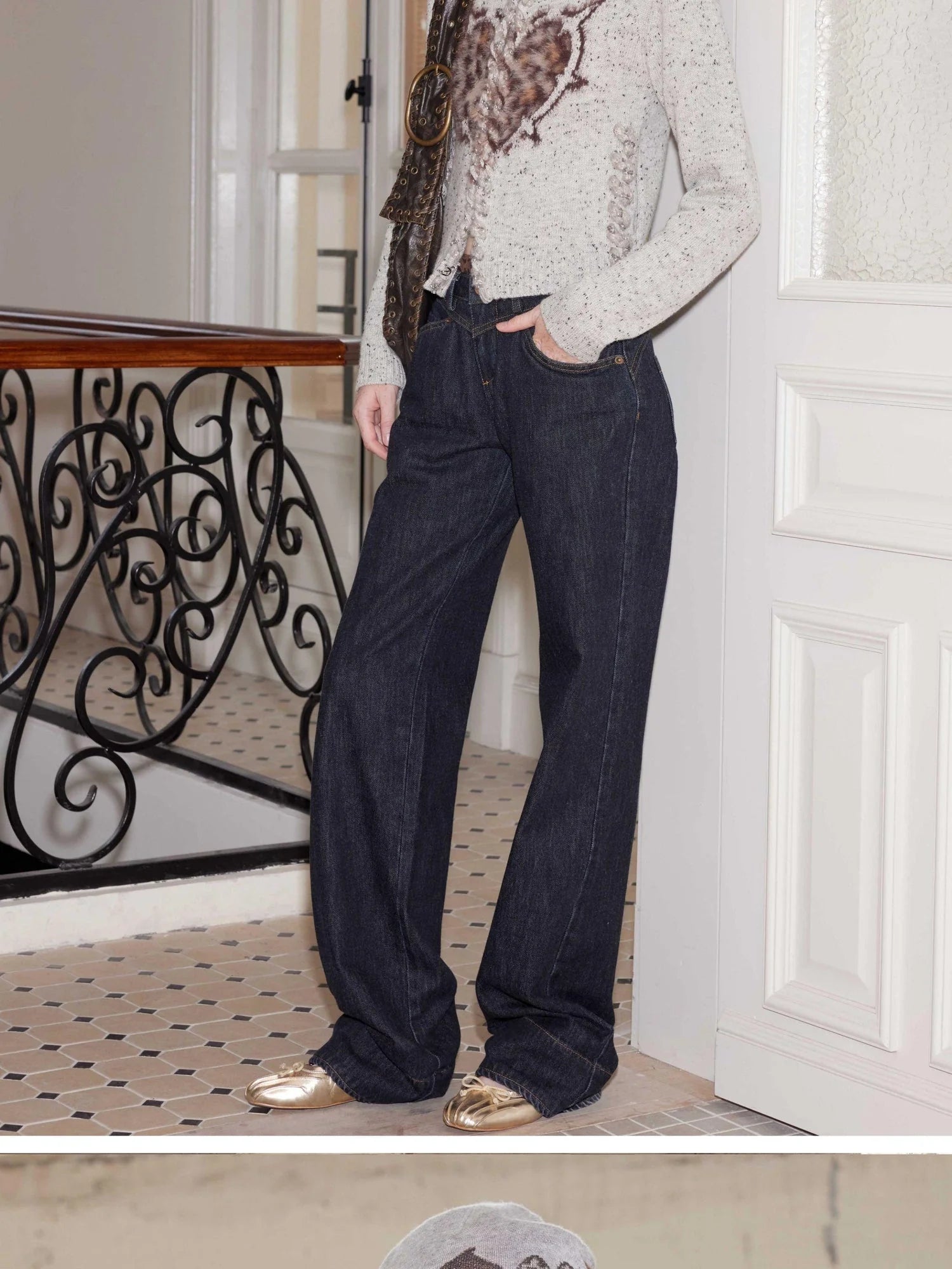 Leopard Heart Black White Dog Fair Isle Knit Beanie