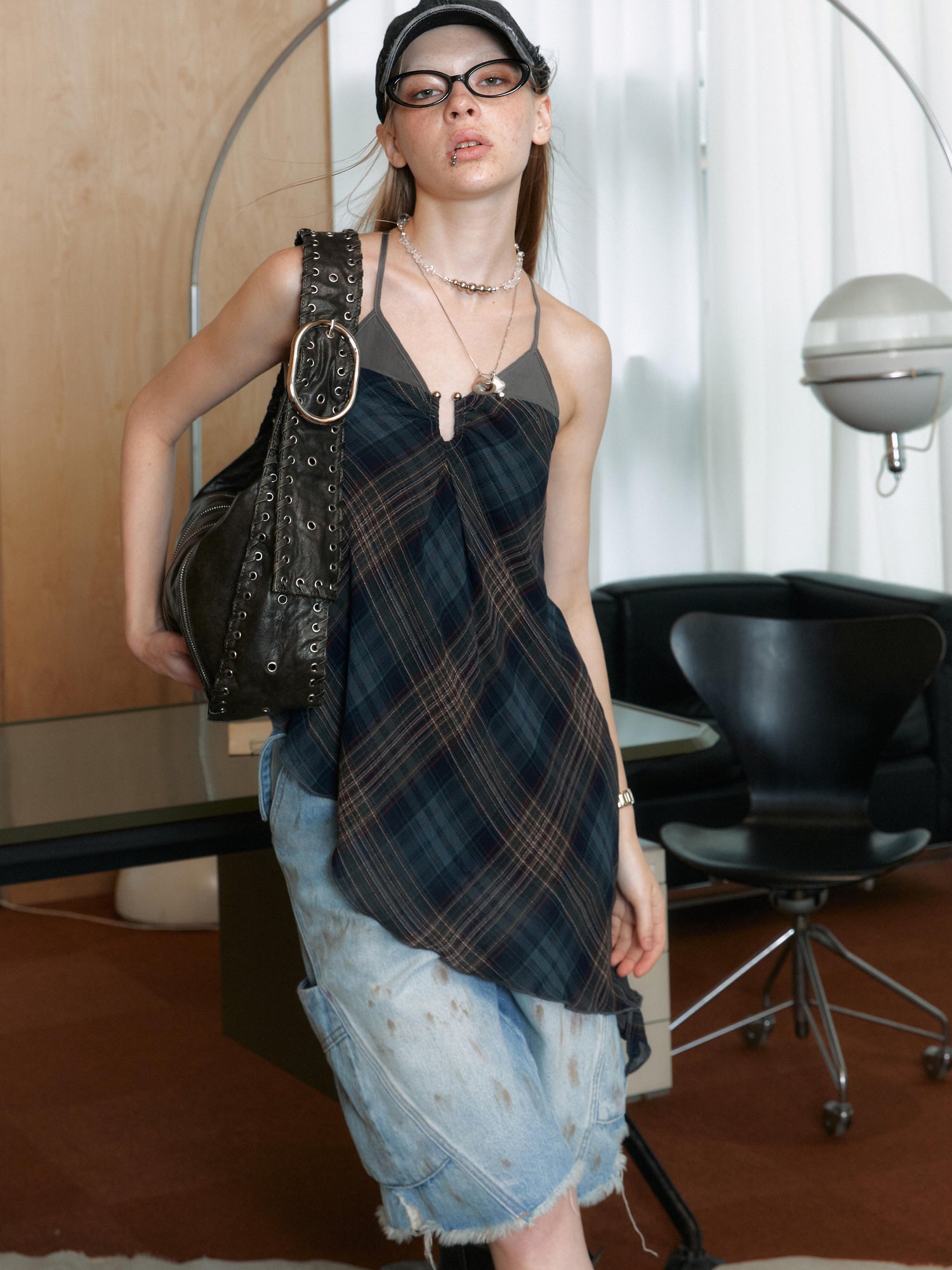 2th Desire Leopard Print Cutout Back Tank Top
