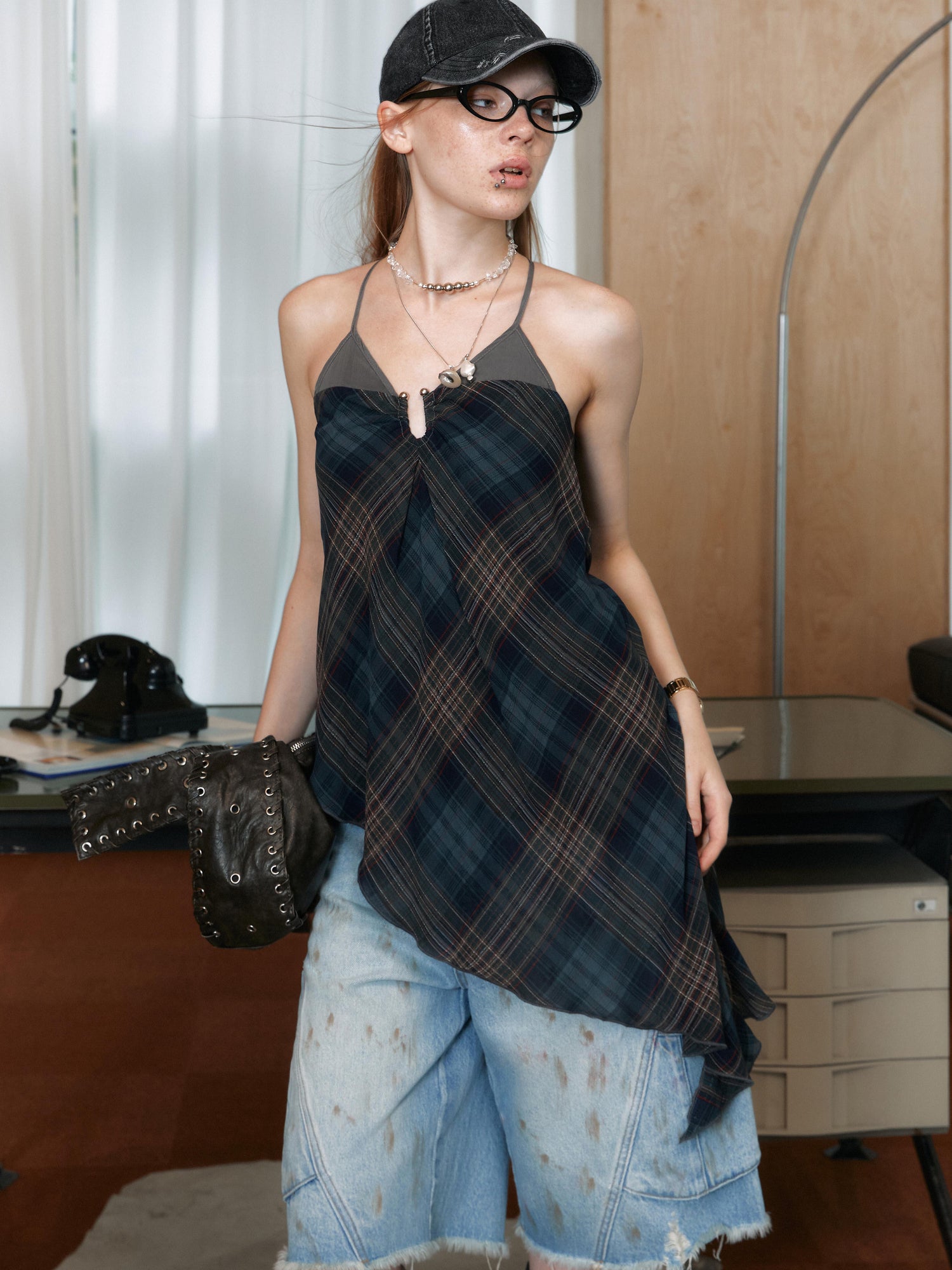2th Desire Leopard Print Cutout Back Tank Top