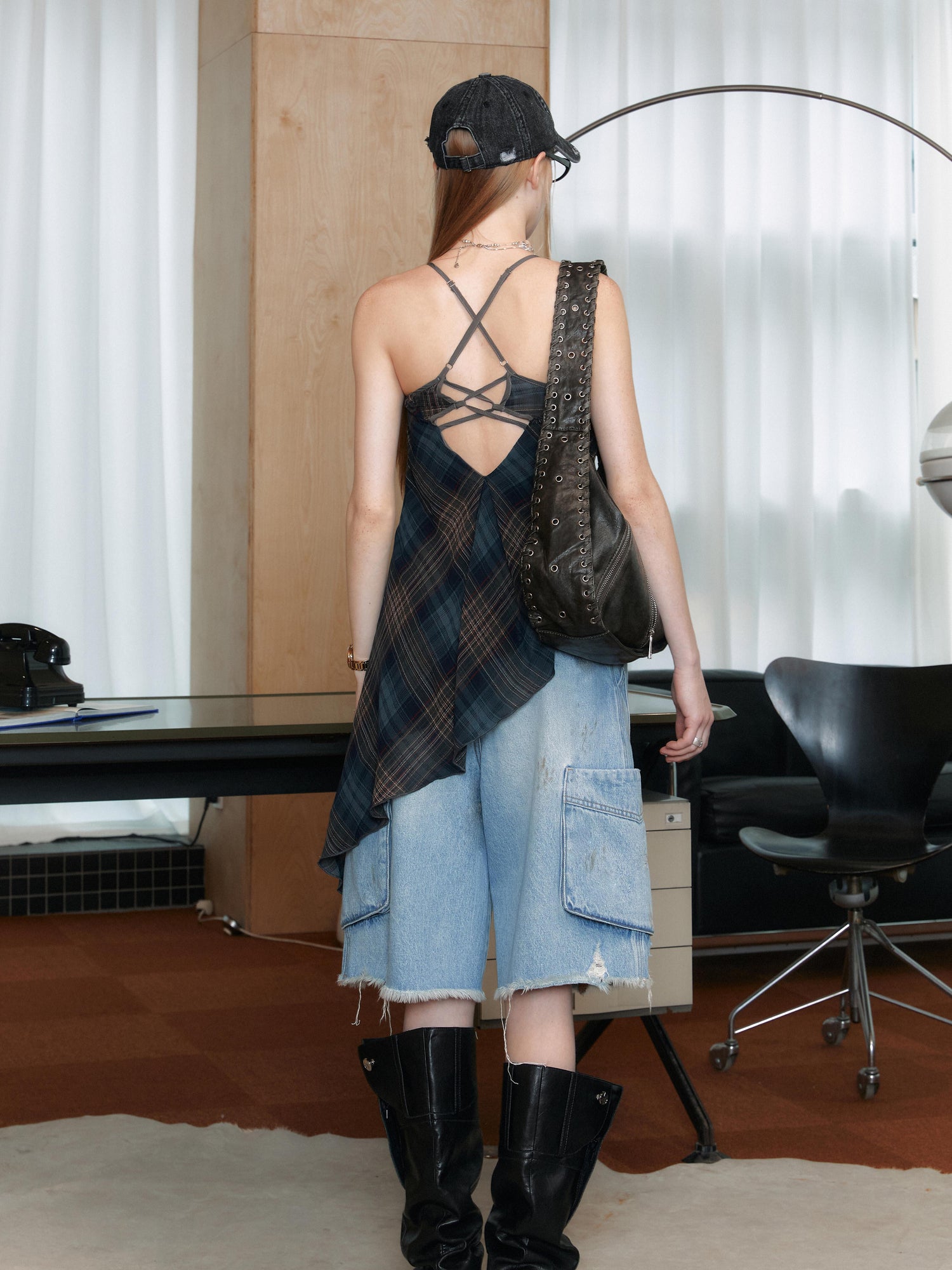 2th Desire Leopard Print Cutout Back Tank Top