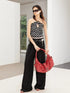 Punk Multi Element Rivet Pleated Fringe Crossbody Bag