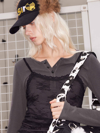 2th Desire Removable Star Heart Patch Studded Snapback Cap