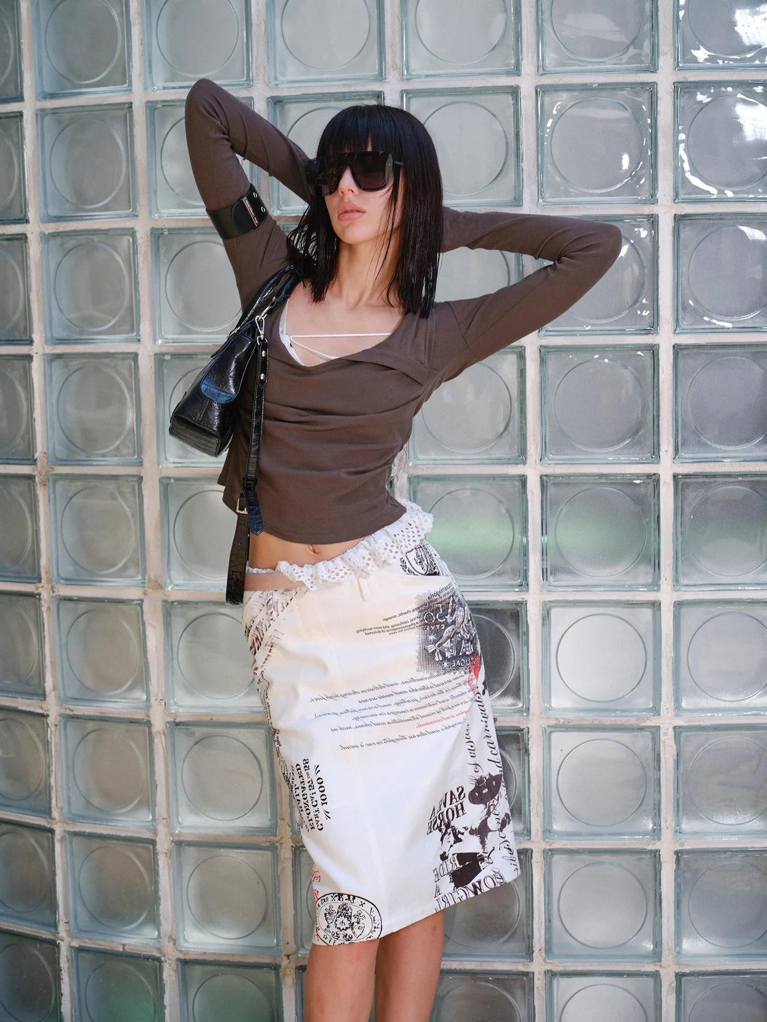 Retro Leopard Print Mesh Layered Corset Top