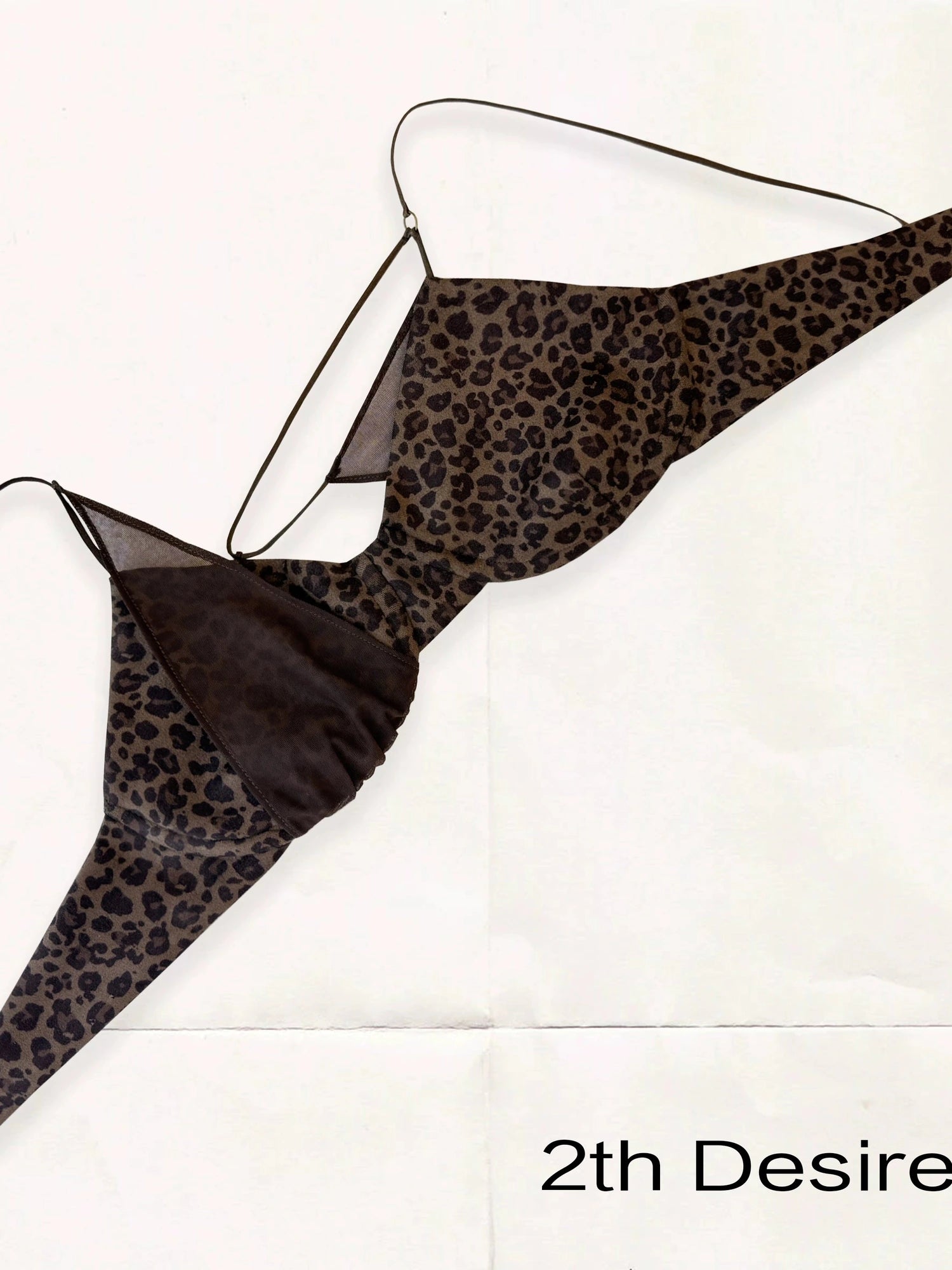 Retro Leopard Print Mesh Layered Corset Top