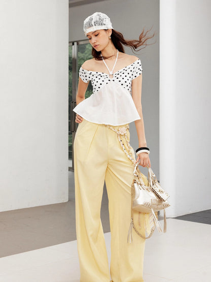 Sheer Leopard Print Off Shoulder Beaded Crop Top