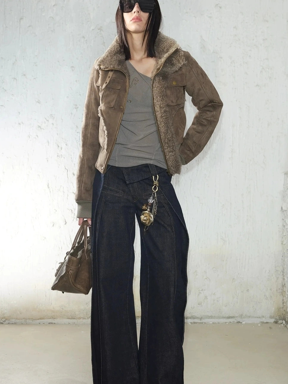 2th Desire Side Zipper Frayed Edge Knit Top T-shirt