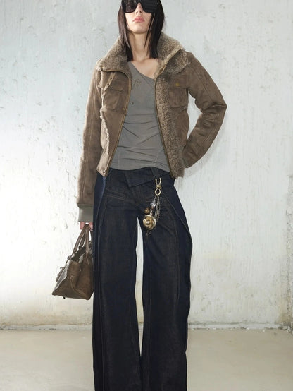 2th Desire Side Zipper Frayed Edge Knit Top T-shirt