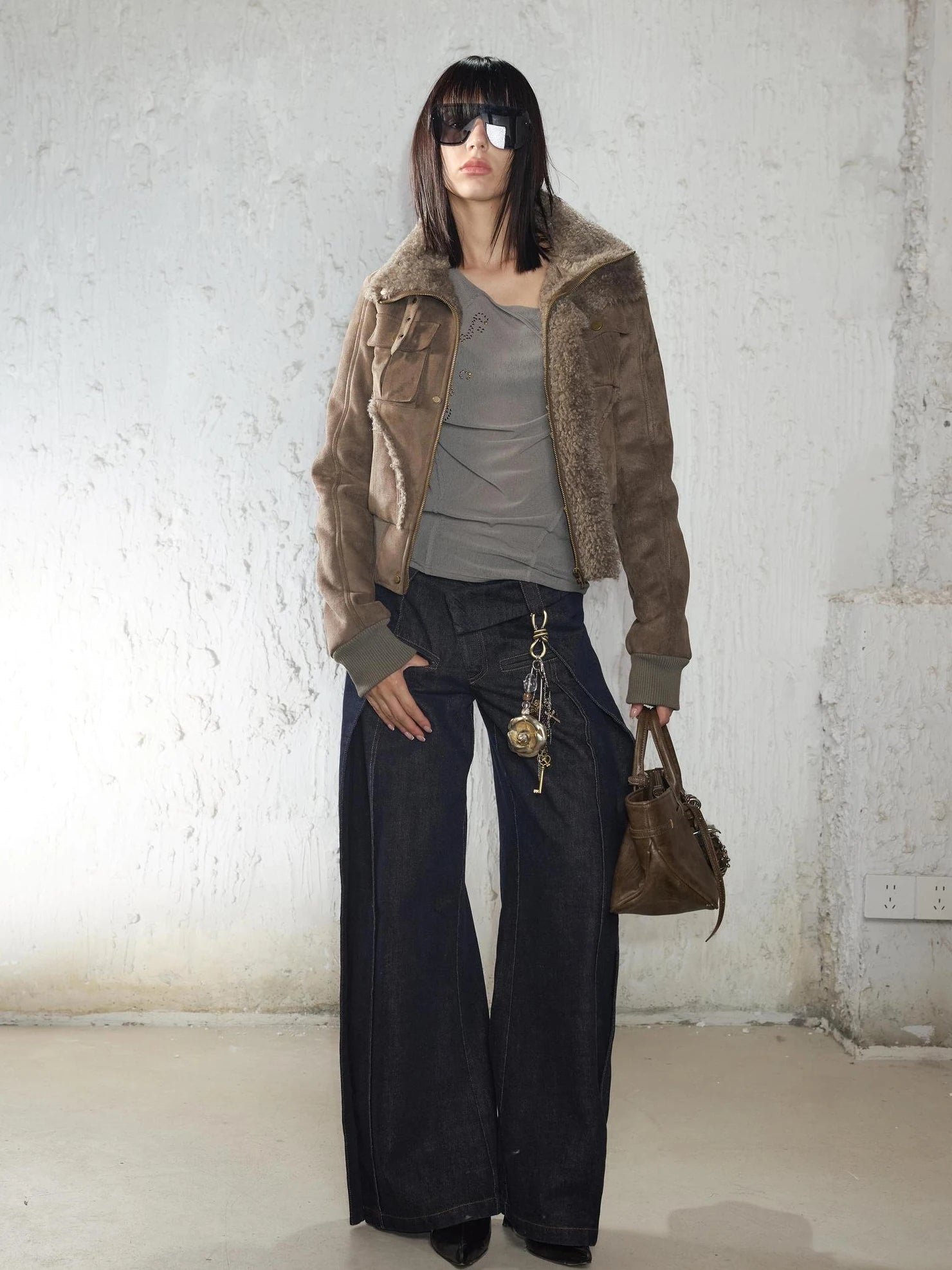 2th Desire Side Zipper Frayed Edge Knit Top T-shirt