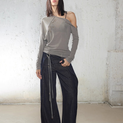 2th_Desire_Side_Zipper_Frayed_Edge_Knit_Top_MISSTT