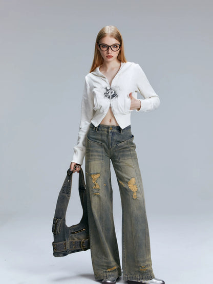 2th Desire Soft 100 Percent Cotton Pullover Knit Women Casual White Coffee Gray Sweater