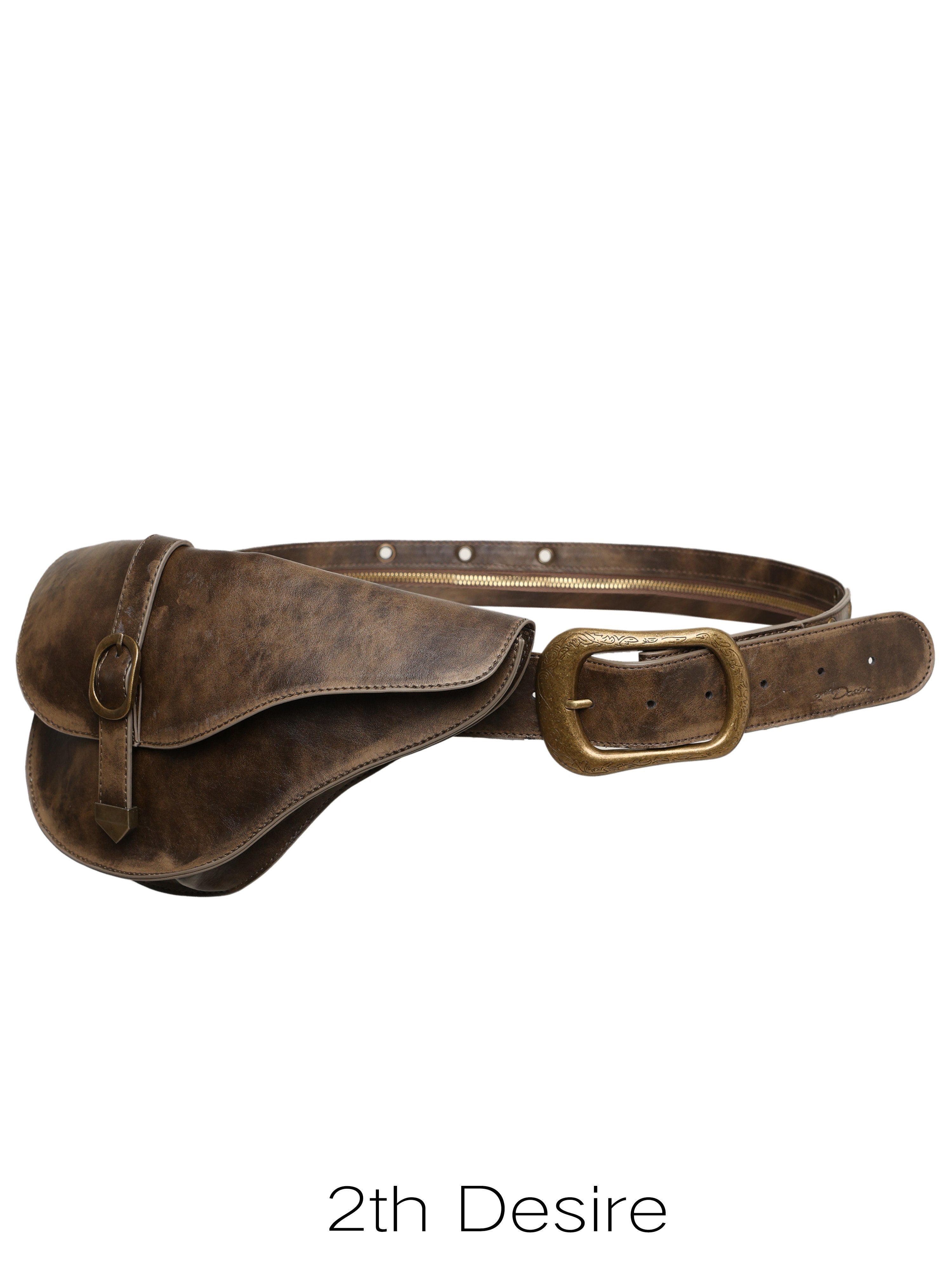 2th Desire Studded Statement Polyester Waist Belt With Metal Buckle Women Fashion Belts